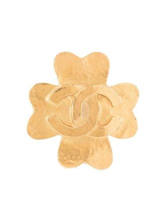 Chanel Spilla a quadrifoglio CC - Oro