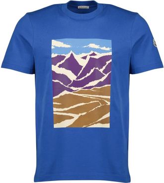 Moncler Heren, Tops, Blauw, Maat: M Katoen
