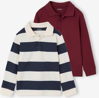 Vertbaudet 2er-Pack Jungen Rugbyshirts marine