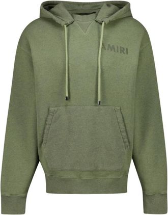Amiri Stencil Sweatshirt - Heren - Hoodies - Groen - M - Katoen - Hoodies & sweatvesten
