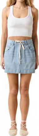 LE JEAN Luna Mini Skirt In Cool Blue