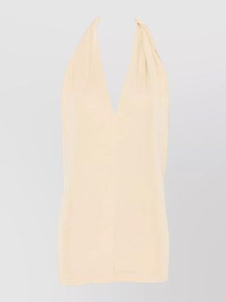 Toteme halter dress sleeveless open back draped