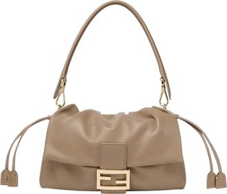 Fendi Beige Baguette Soft Medium Shoulder Bag