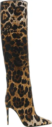 Dolce & Gabbana Schoenen, Dames, Veelkleurig, 39 EU, Leer, Leo Jacquard Laarzen