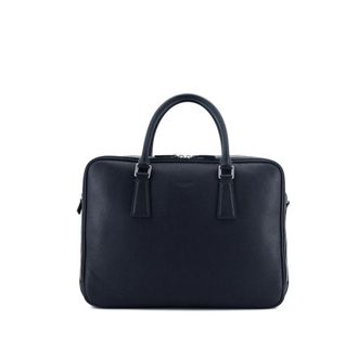 Pourchet Corso Document Case - Heren - Laptoptassen - Blauw - ONE Size - Leer - Tassen