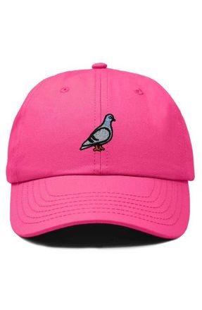 Dalix Pigeon Embroidered Everyday Hat in Hot Pink at Nordstrom