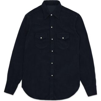 Fortela Ntex Texan Corduroy Shirt in Navy Blue at Nordstrom, Size Xx-Large Eu