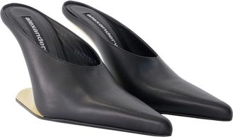 Alexander Wang Womens Boomerang Flat Black Calfskin