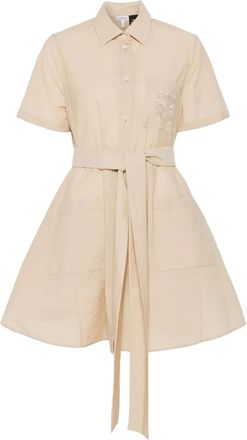 Loewe Abito corto con motivo Anagram - Toni neutri