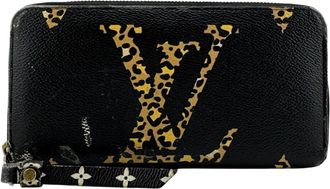 Louis Vuitton Monogram Black Brown Noir Monogram Leather Long Wallet (Bi-Fold) (Pre-Owned)