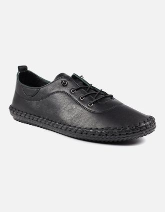 Lunar Womens St Ives Womens Plimsoll Trainers - Black - Size: 7