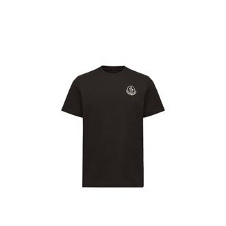 Moncler Moncler Cotton Jersey Logo Patch T-shirt, Men, Black, Size: 3xl