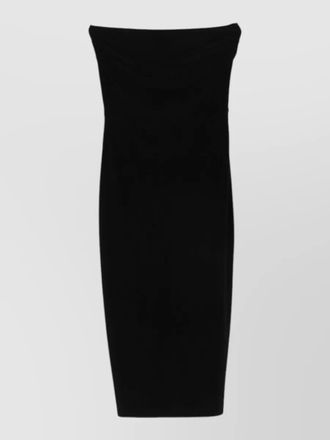 Norma Kamali strapless fitted midi length dress