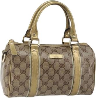 Gucci Pre-owned Handbags, female, Beige, Size: ONE SIZE Pre-owned Vintage Canvas Handbag