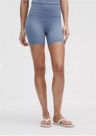 lululemon Align High Rise Short In Washed Denim