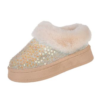 Generic Women Memory Foam Bootie Slippers Warm Boots with Fuzzy Plush Lined Winter Non Slip House Shoes for Indoor Outdoor Cold Weather Boots Men Hike Footwea