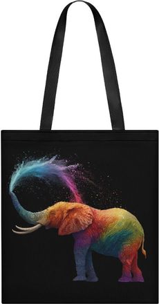 Generic Colorful Elephant Tote Bag for Women Men Shoulder Bags Purses Pouch Handbags