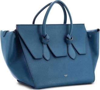 Celine Borsa tote piccola con nodo - Blu