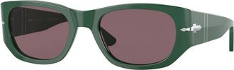 Persol PO3307S Polarized 1171AF Mens Sunglasses Green Size 52