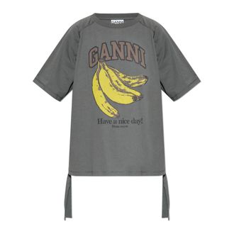 Ganni Dames, Tops, Grijs, Maat: S/M Katoen