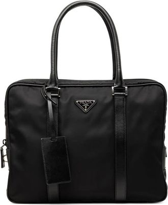 Prada Pre-owned Prada Saffiano Trimmed Tessuto Business Bag Unisex 3I9D9C5UY7ZVKGX7