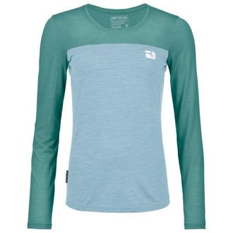Ortovox 150 Cool Logo L/S Merinoshirt f&uuml;r Damen | t&uuml;rkis