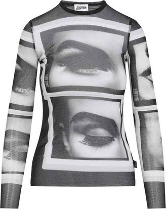 Jean Paul Gaultier Eyes And Lips Top
