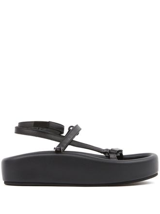 Maison Margiela Webbing leather sandals - women - Leather - 35.5 - Black