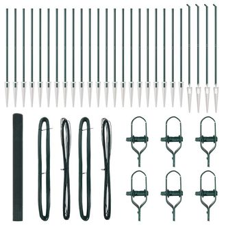 Berkfield Home Welded Wire Fence with 13 Spike Posts Green 1.5x50 m Steel