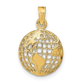 Diamond2Deal 10k Yellow Gold Polished Globe Pendant