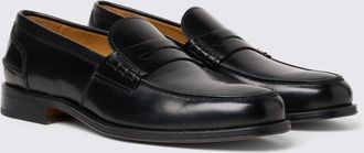 Moss Black Leather Loafers