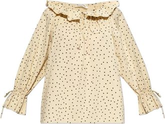 By Malene Birger Dicte Blouse - Dames - Blouses - Beige - XS - Katoen - Overhemden