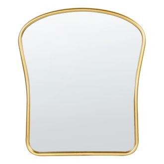 Beliani Espejo Decorativo De Pared Estilo Glamour 45 X 52 Cm Dorado Noth