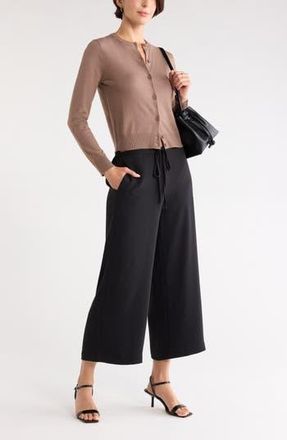 Nordstrom Rack Crewneck Cardigan in Brown Lentil at Nordstrom Rack, Size X-Small
