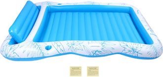 OEM Piscina Hinchable Y Tumbona Con Almohada, Con Capacidad Para Hasta 2 Personas (81,9 X 53,9 Pulgadas)