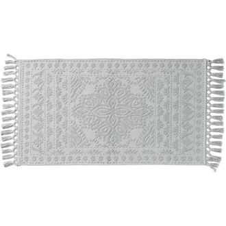 French Connection Nellore Fringe Bath Rug in Light Gray at Nordstrom Rack, Size 24X64