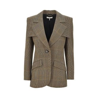 Chlo&eacute; Prince of Wales jacket with cape detail Woman 36