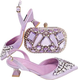 Generic Shoes And Handbags Accessory Set With Rhinestone Metal Embellishments Wedding Shoes Bridal Shoes Designer