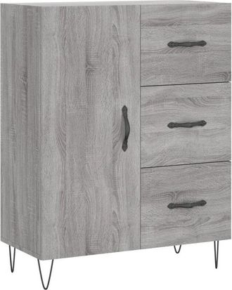 vidaXL Sideboard Grey Sonoma 69.5x34x90 cm Engineered Wood Vidaxl