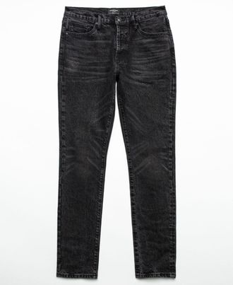 Earnest Sewn Mens Bryan Slouchy Slim Denim Jeans - Black