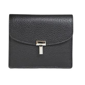 Toteme Wallets & Cardholders, female, Black, Size: ONE SIZE Black Leather Wallet with T-Lock Clasp