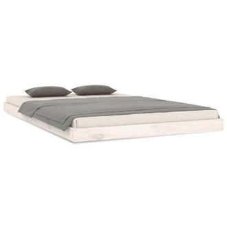 Berkfield Home Bed Frame without Mattress White 120x200 cm Solid Wood Pine | Size: Small Double