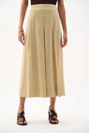 Joseph Ribkoff Pull-On Poplin Culotte Pants In Flax