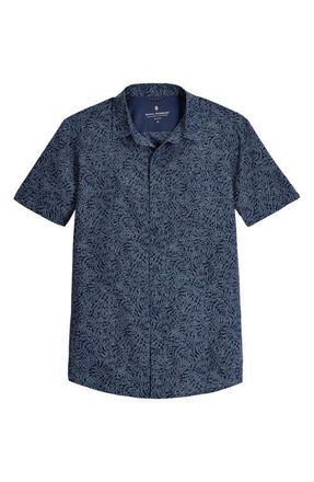 Royal Robbins Amp Lite II Short Sleeve Button-Up Shirt in Naval Frond Print at Nordstrom, Size Large