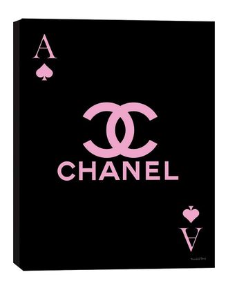 Fairchild Paris Playing Card Chic Chanel In Pink Ace Of Spades Wall Art