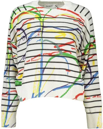 Desigual White Cotton Womens Sweater