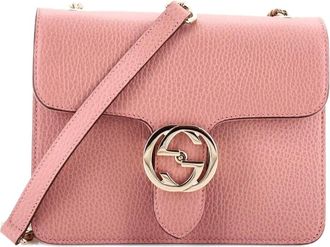 Gucci Interlocking Leather Small shoulder bag - Roze