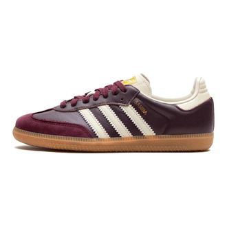 adidas Samba OG Maroon Gold Metallic Sneakers - Heren - Skateschoenen - Roze - 38 2/3 EU - Fitness