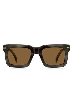 BOSS 51mm Square Sunglasses in Grey Horn at Nordstrom Rack