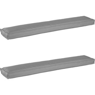 vidaXL Juego De Cojines De Paleta 2 Pcs Gris 200 X 40 X 8 Cm Vidaxl
